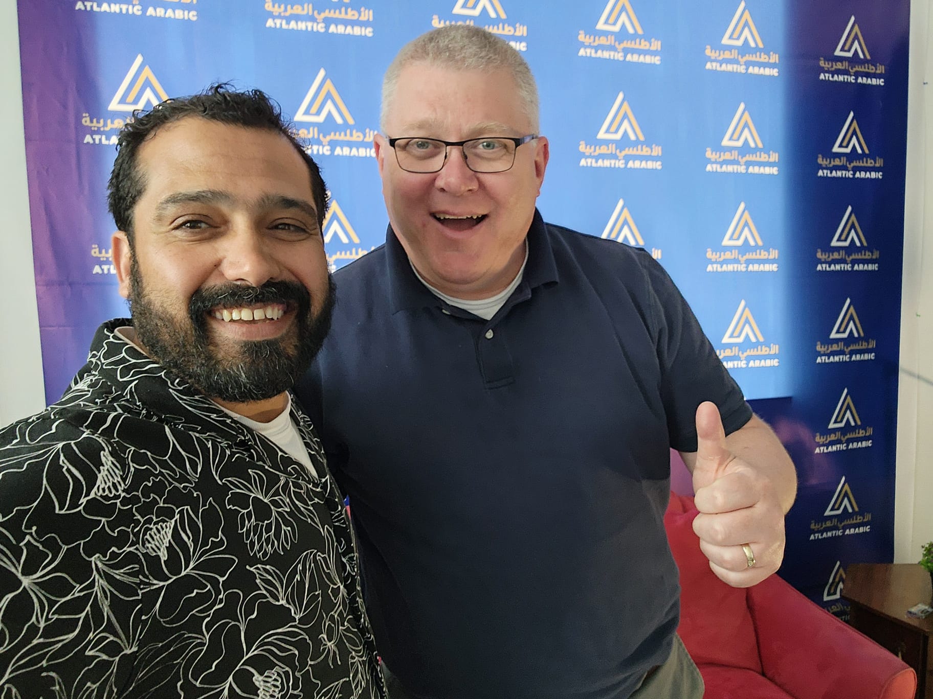 Ali Ettarnichi in conversation with Moncton neighbours