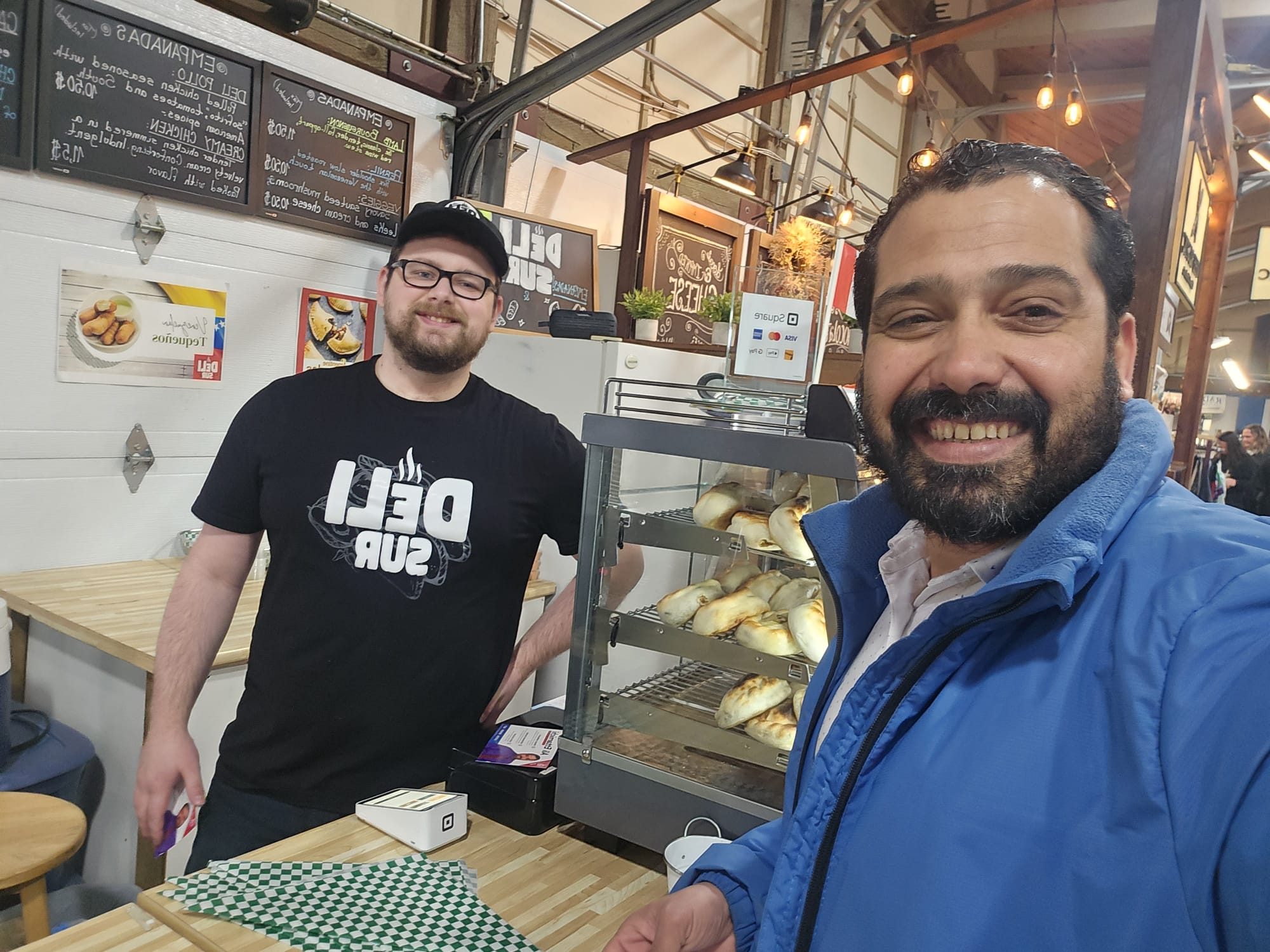 Ali Ettarnichi visiting a Moncton local restaurant